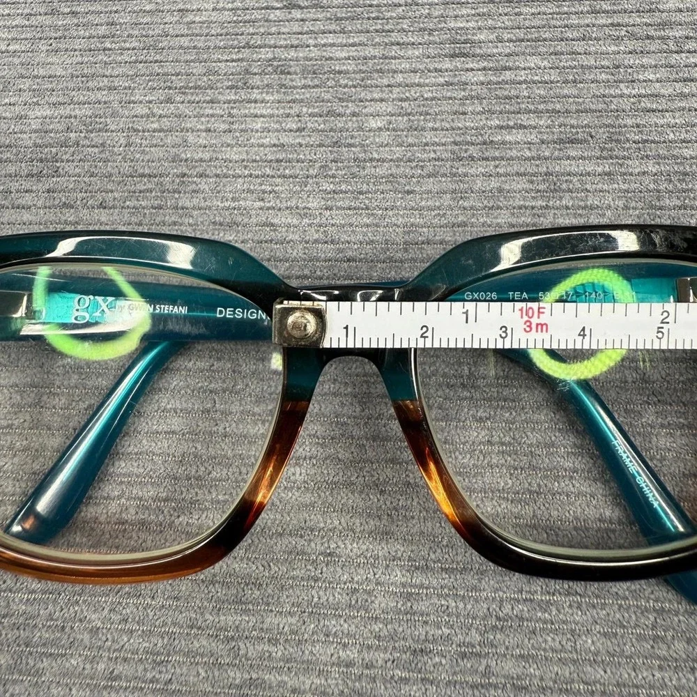 vTEA Teal Brown Square Eyeglass Frames‎ 53-17-140